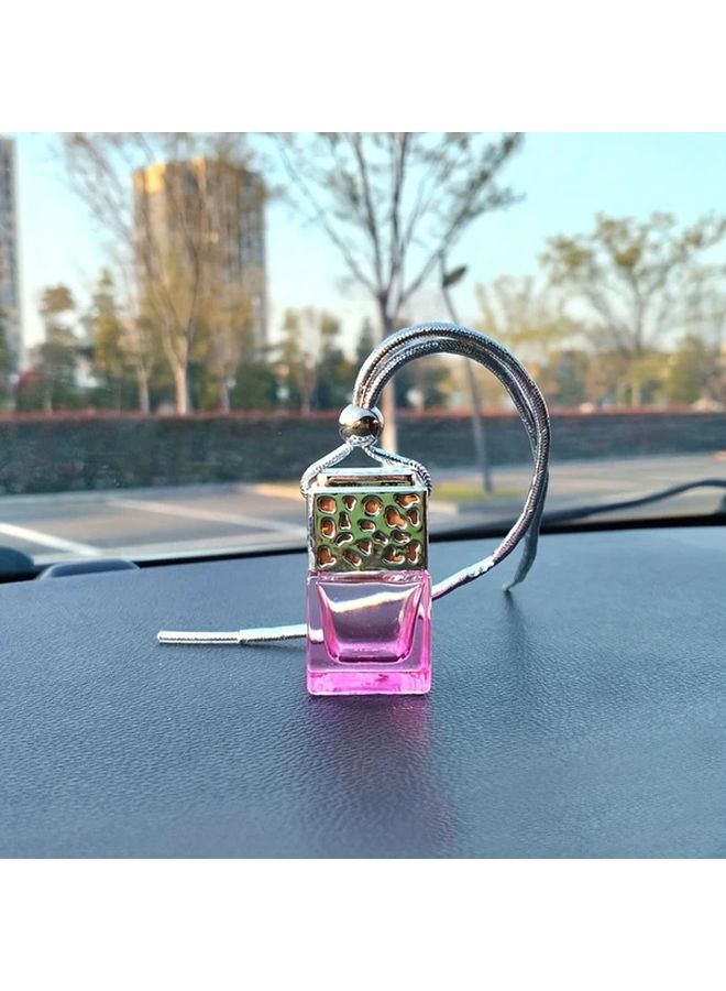 زجاجة عطر سيارة حمراء فارغة بتدرج مجوف مع غطاء ذهبي، زينة منعشة للهواء - Image 5