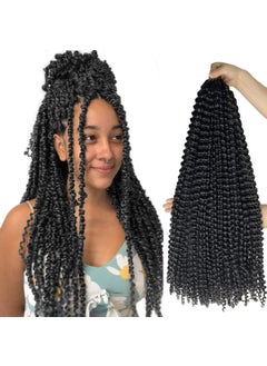 Passion Twist Hair 24 Inch 7 Packs Water Wave Crochet Hair Briads Prelooped Braiding Hair Synthetic Crochet Hair For Black Women24in 7pack 1b