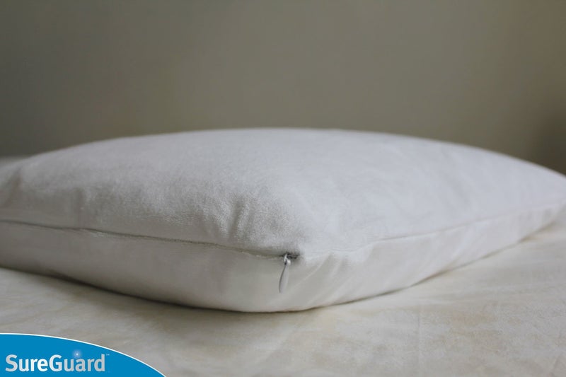 SureGuard Mattress P Set of 2 Euro Size SureGuard Pillow Protectors - 100% Waterproof  Bed Bug Proof  Hypoallergenic - Premium Zippered Cotton Terry Covers  - Image 2