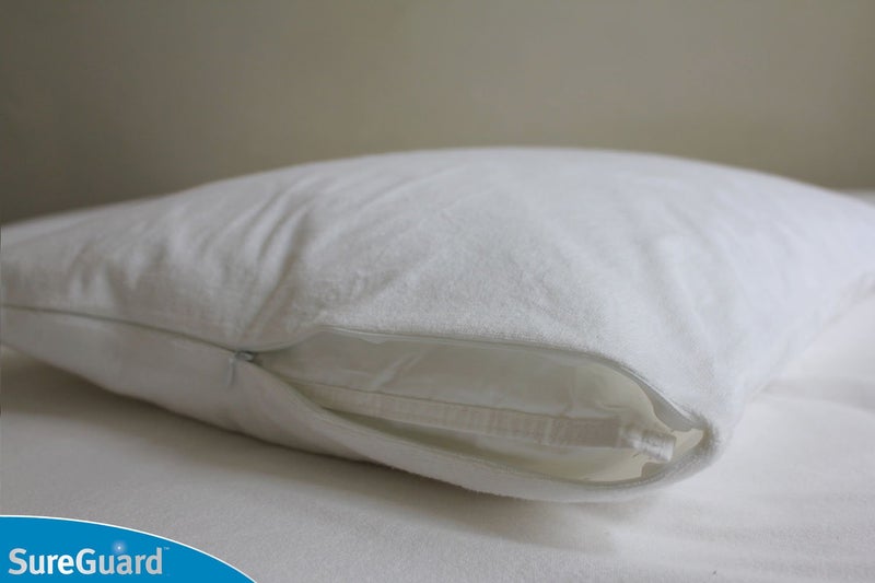 SureGuard Mattress P Set of 2 Euro Size SureGuard Pillow Protectors - 100% Waterproof  Bed Bug Proof  Hypoallergenic - Premium Zippered Cotton Terry Covers  - Image 3