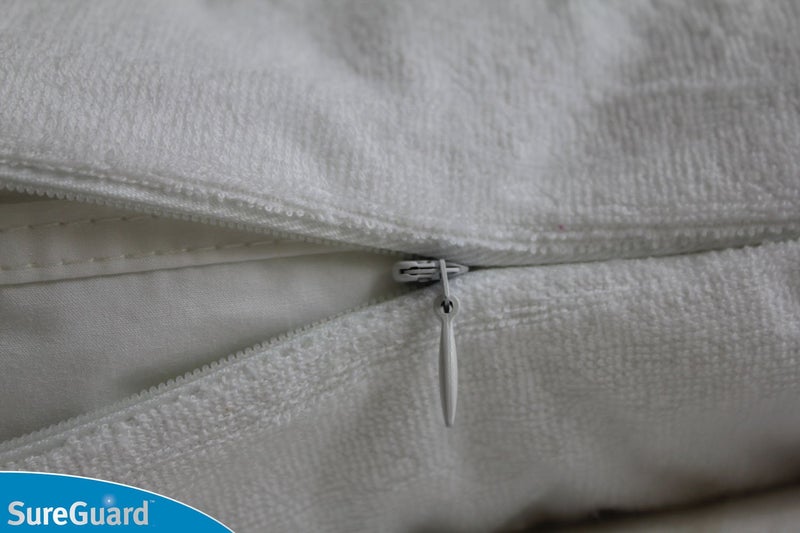 SureGuard Mattress P Set of 2 Euro Size SureGuard Pillow Protectors - 100% Waterproof  Bed Bug Proof  Hypoallergenic - Premium Zippered Cotton Terry Covers  - Image 4