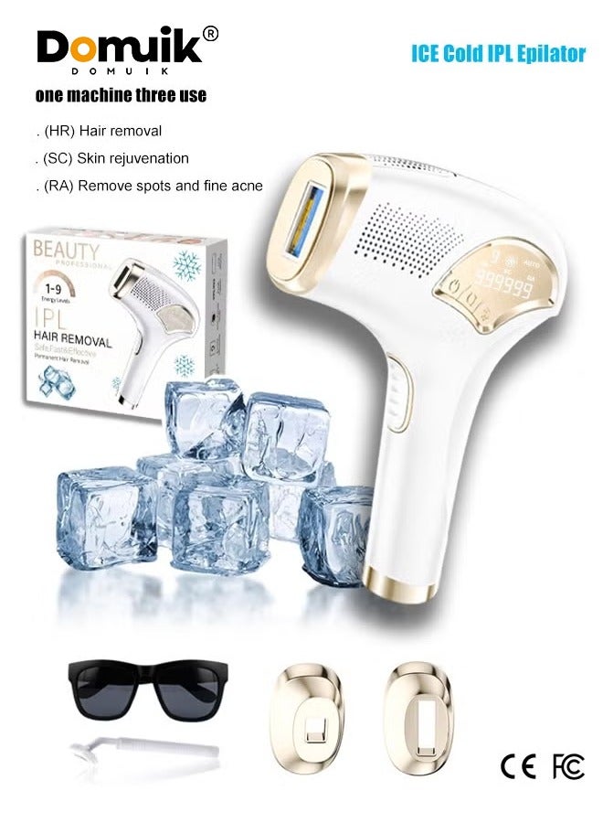 DOMUIK 3-In-1 Home Laser Hair Removal IPL Hair removal/Skin rejuvenation/Remove spots and fine acne  - Image 1
