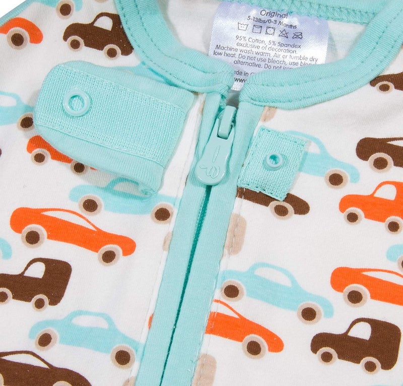 Woombie Original Baby Swaddling Blanket - Soothing, Cotton Baby Swaddle with Zipper - Wearable Newborn Blanket, Boys and Toys, 5-13 lbs - Image 2