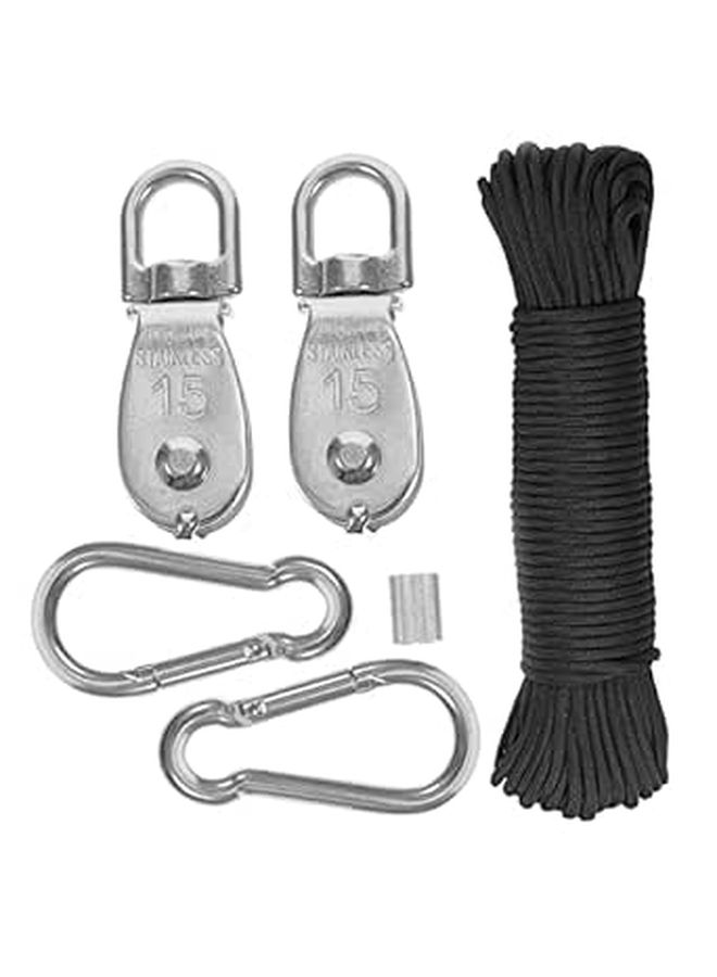 Heavy Duty Pulley with Hook Rope Trolley Wheel for Hanging and Lifting Smooth Operation - Image 1
