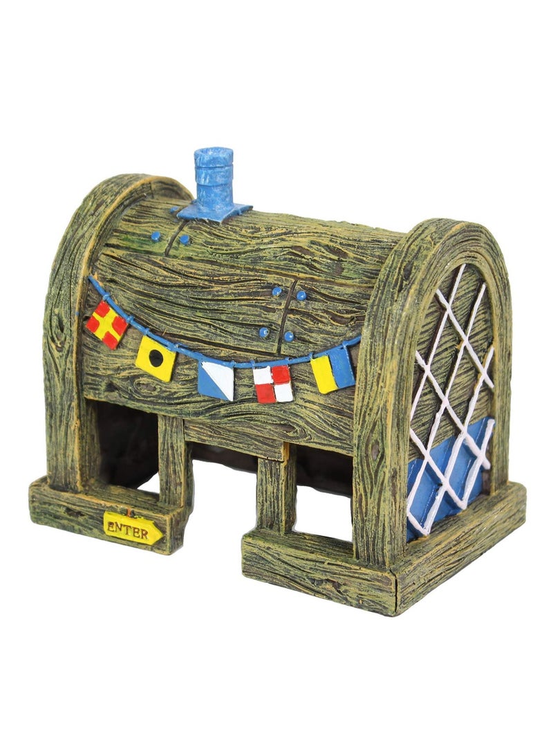 Captaintech SpongeBob Squarepant Pineapple House, Fish Tank Decoration Aquarium Ornament Bridge Landscape Decorative, 3 Pcs Cartoon House Home, Pineapple, Stone Statue and Burger House - Image 5