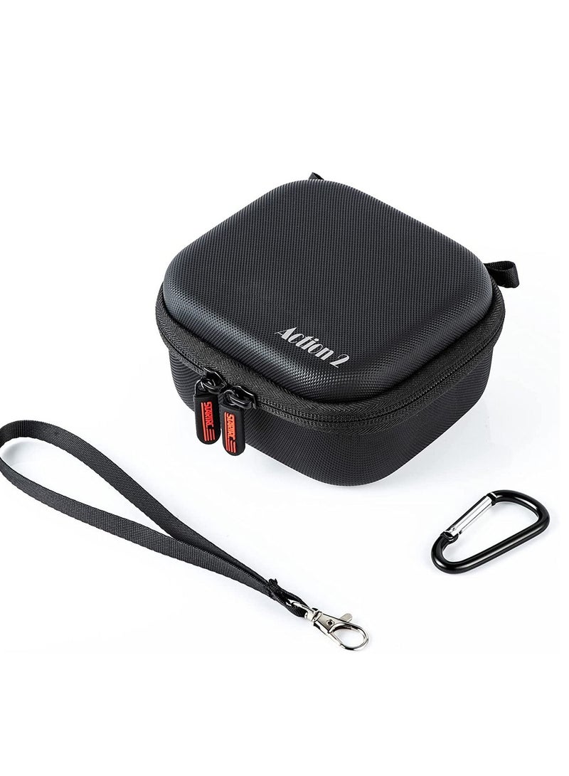 Excefore Mini Carrying Case Protective Storage Bag with Surface-Waterproof for DJI Action 2 Dual-Screen Combination Accessory Drop-Proof Box, Travel and (Black) - Image 1