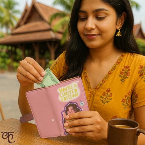 Kalankit Passport Wallet for Women | Vegan Leather Bi-Fold Long Wallet & Travel Purse | Valentine Gift for Her, Valentine Gifts for Women | Limited Edition - Image 2