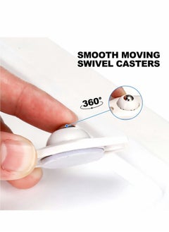 Y&D Self Adhesive Wheels Mini Fixed Caster Boxes Plastic Wheel Sticky Carton for Box Bottom Storage Rack DIY Toy Car Bin 24 Pieces  - Image 5