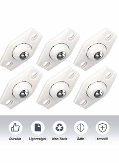 Y&D Self Adhesive Wheels Mini Fixed Caster Boxes Plastic Wheel Sticky Carton for Box Bottom Storage Rack DIY Toy Car Bin 24 Pieces  - Image 4