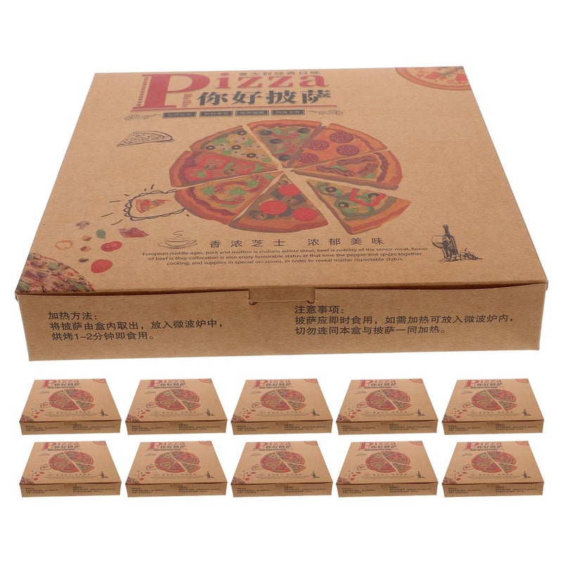 20 Disposable Pizza Slice Boxes Food Grade Cardboard Take Out Containers For Party - Image 2