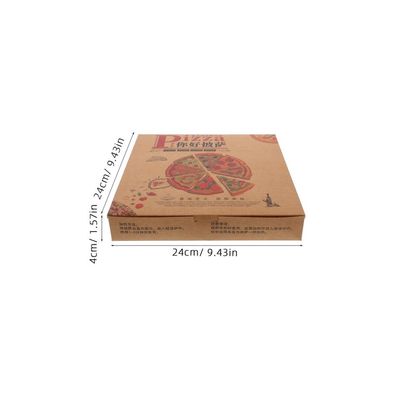 20 Disposable Pizza Slice Boxes Food Grade Cardboard Take Out Containers For Party - Image 3