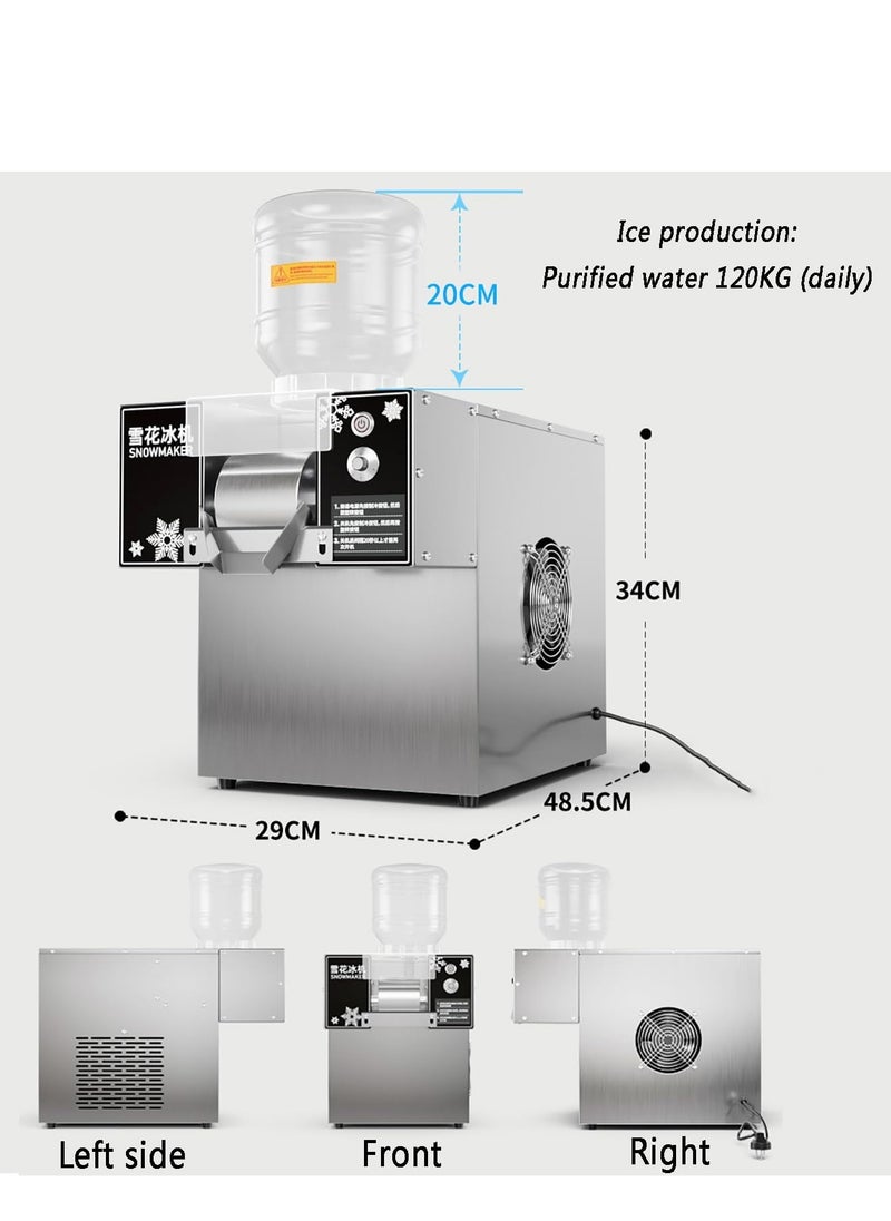 Cool Baby - Household Automatically Electric Ice Crusher Shaver, Adjustable Speed Snowflake Ice Maker, Ice Crusher Shaver, 220kg/day Ice Shaving Machine for Dessert Ice Cream Equipment - Image 1