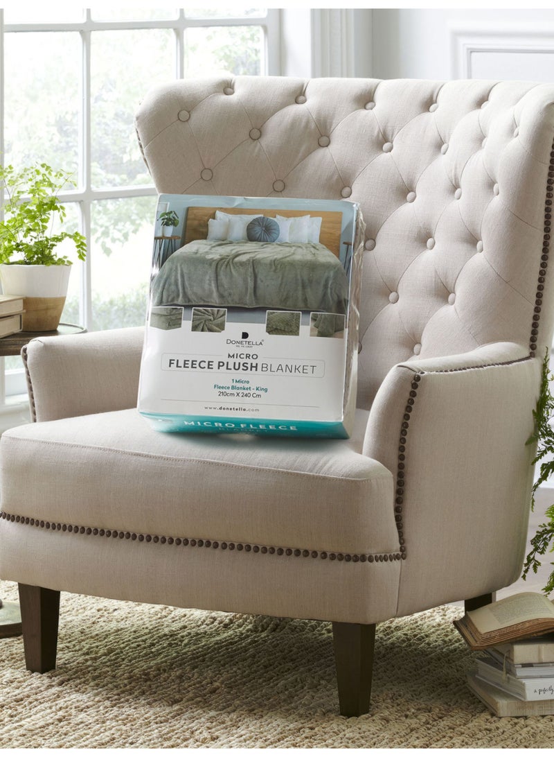 Donetella Fleece Blanket, Single Size 170x210 cm, 300 GSM, Waffle Texture - Lightweight Ultra Soft & Warm Solid Throw Blanket, Cozy for Sofa, Bed & Couch - Image 2