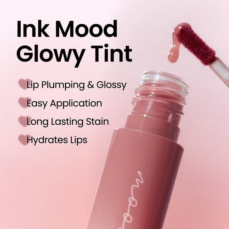 Peripera Ink Mood Glowy Tint | Lip-Plumping, Naturally Moisturizing, Lightweight, Glow-Boosting, Long-Lasting, Comfortable, Non-Sticky, Mask Friendly, No White Film (033 ROSY WISH) - Image 4