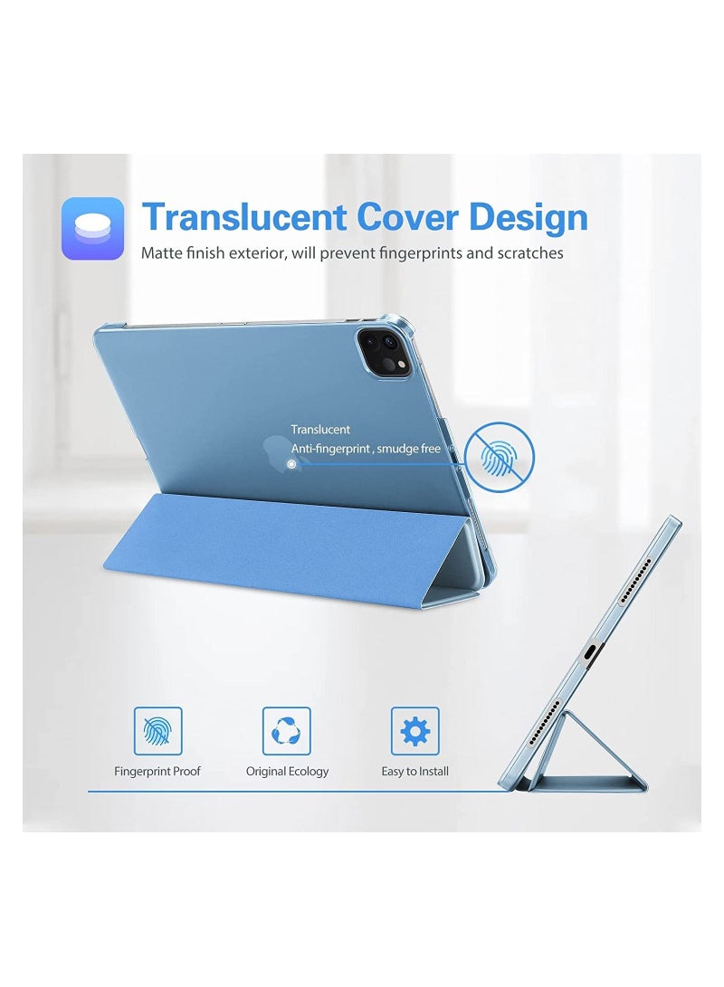 Procases iPad Pro 11 Case 2021 2020 2018, Slim Stand Hard Back Shell Smart Cover for iPad Pro 11 Inch 3rd Generation 2021/ 2nd Gen 2020 / 1st Gen 2018 -SkyBlue - Image 2