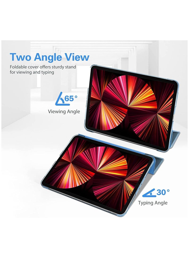 Procases iPad Pro 11 Case 2021 2020 2018, Slim Stand Hard Back Shell Smart Cover for iPad Pro 11 Inch 3rd Generation 2021/ 2nd Gen 2020 / 1st Gen 2018 -SkyBlue - Image 5