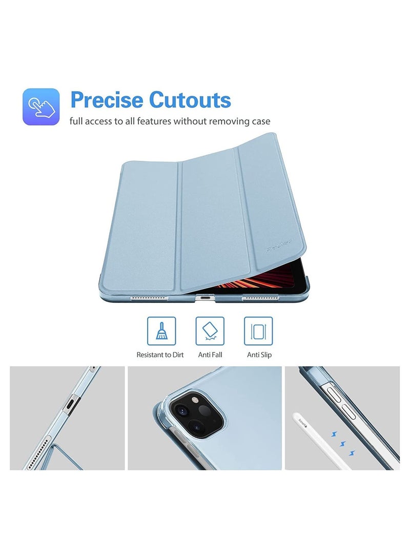 Procases iPad Pro 11 Case 2021 2020 2018, Slim Stand Hard Back Shell Smart Cover for iPad Pro 11 Inch 3rd Generation 2021/ 2nd Gen 2020 / 1st Gen 2018 -SkyBlue - Image 4