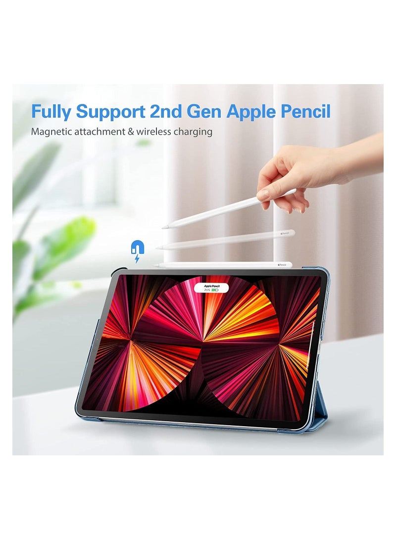 Procases iPad Pro 11 Case 2021 2020 2018, Slim Stand Hard Back Shell Smart Cover for iPad Pro 11 Inch 3rd Generation 2021/ 2nd Gen 2020 / 1st Gen 2018 -SkyBlue - Image 3