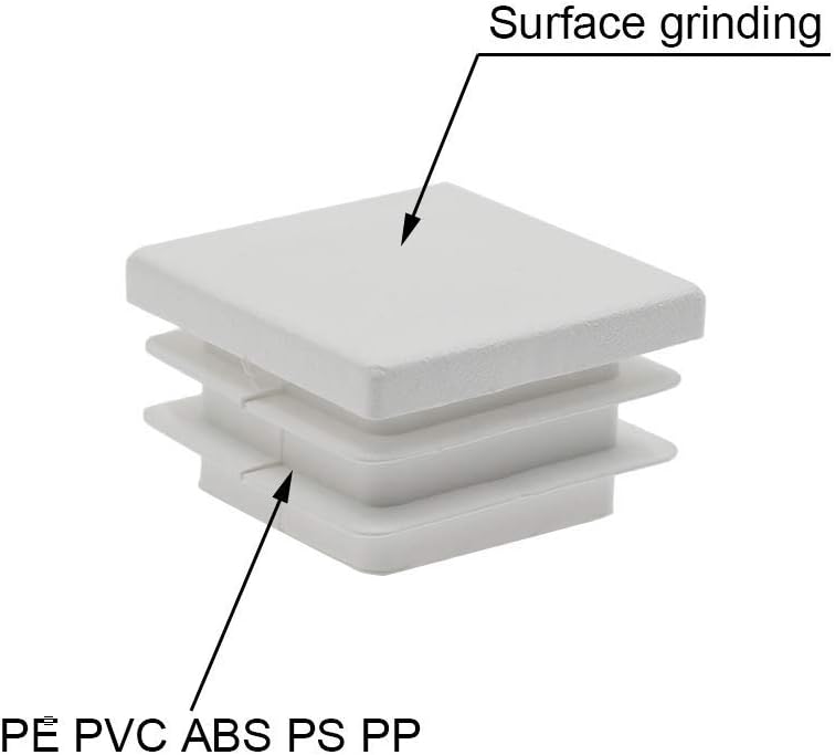 Suiwotin 12Pack 50mm (2 Inch) White Plastic Plug, Square End Cap for 1 3/4" to 1 15/16" Tubing - Image 4
