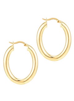 Oval Chunky Hoop Earrings