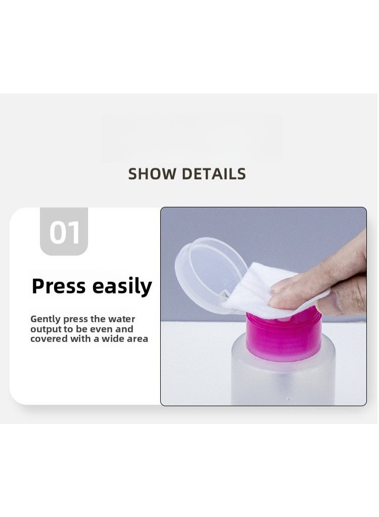 يوكانبي 3 عبوات ضخ سائل للأظافر – زجاجات ضغط بسعة كبيرة لمزيل الطلاء ومنظف الأظافر وتخزين السوائل – طقم أدوات صالون قابل لإعادة التعبئة - Image 2