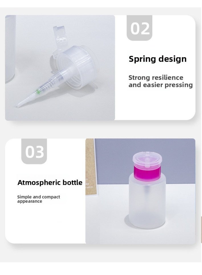 يوكانبي 3 عبوات ضخ سائل للأظافر – زجاجات ضغط بسعة كبيرة لمزيل الطلاء ومنظف الأظافر وتخزين السوائل – طقم أدوات صالون قابل لإعادة التعبئة - Image 3