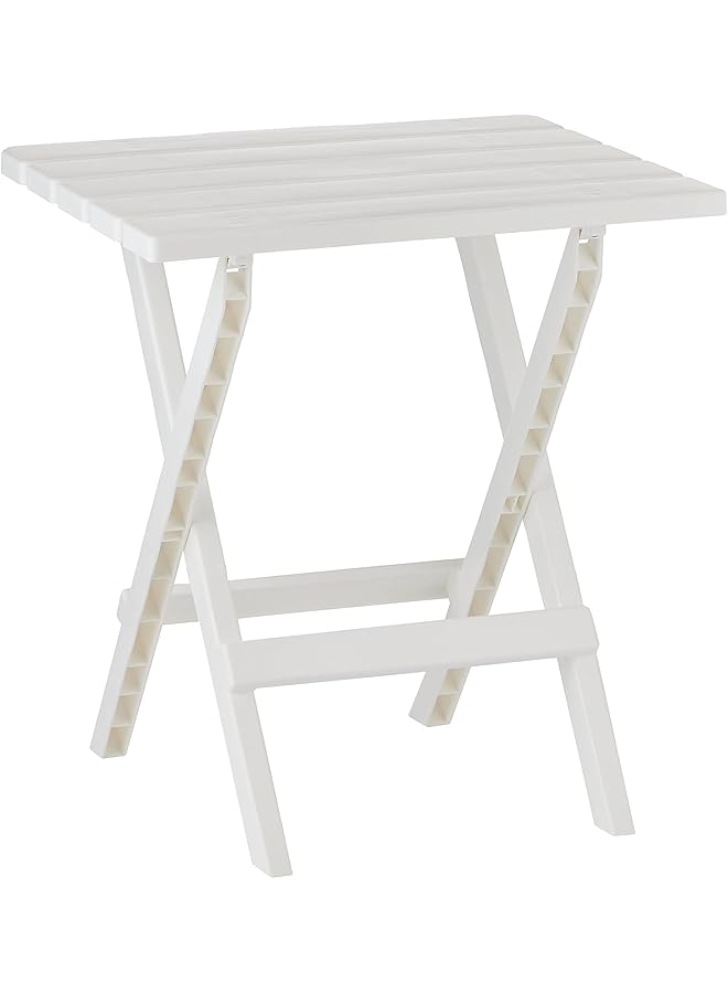 Cosmoplast طاولة تخييم قابلة للطي محمولة، بيضاء - Image 1