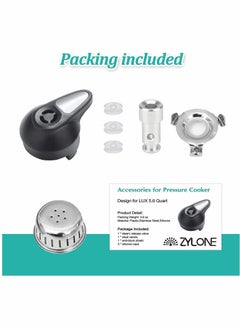 SYOSI Steam Valve, Pressure Cooker Valve Replacement Part Accessories, with 3 Silicone Caps  - Image 5