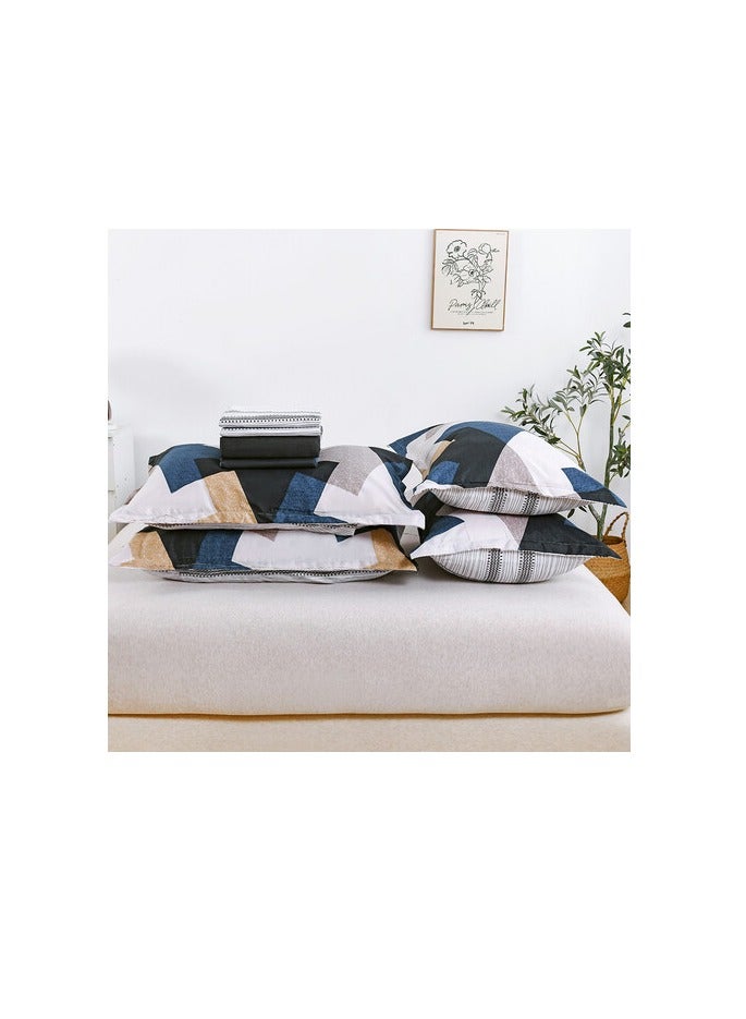 PROMASS 6-Piece Double Size Duvet Cover Set, 1 Duvet Cover + 1 Flat Sheet + 4 Pillow Cases, Microfibre, Biscay - Image 2