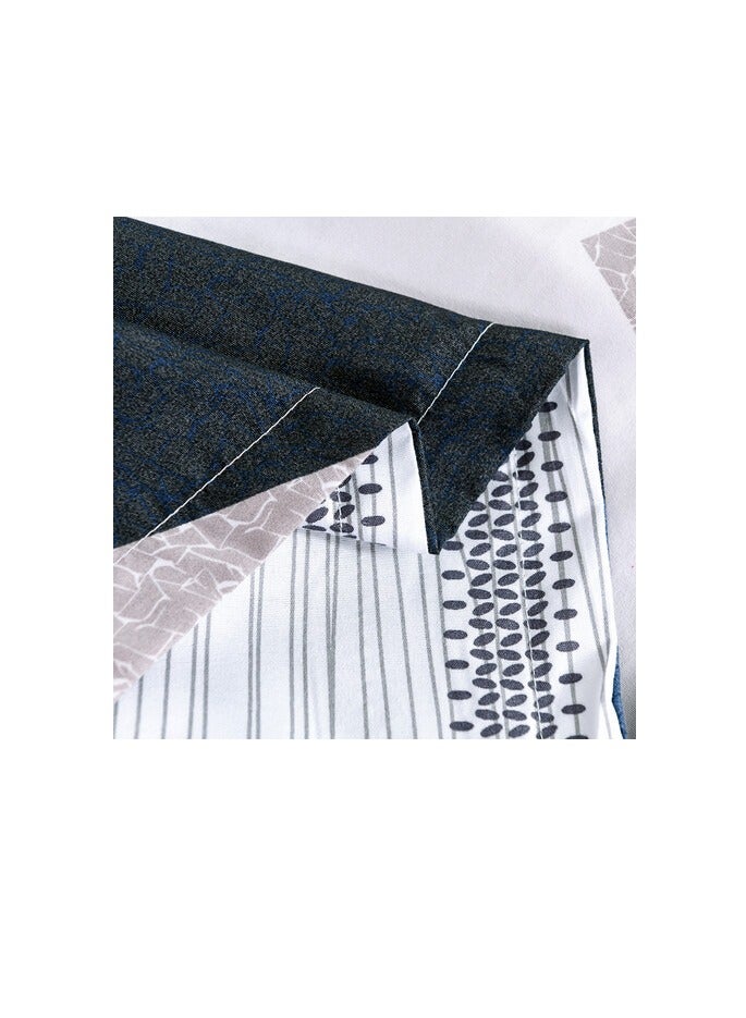 PROMASS 6-Piece Double Size Duvet Cover Set, 1 Duvet Cover + 1 Flat Sheet + 4 Pillow Cases, Microfibre, Biscay - Image 3