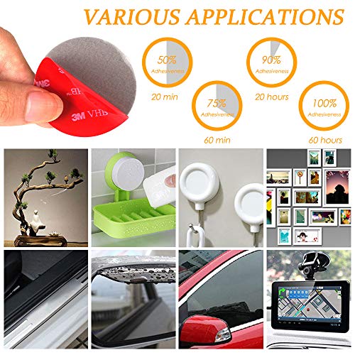 DanziX 12 PCS 3M Double Sided Foam Adhesive Tape Pads, Round and Square VHB Sticky Pads Replacement Mounting Tape - Image 5
