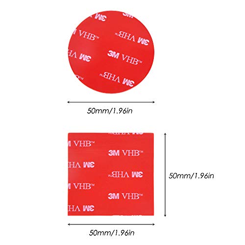 DanziX 12 PCS 3M Double Sided Foam Adhesive Tape Pads, Round and Square VHB Sticky Pads Replacement Mounting Tape - Image 3
