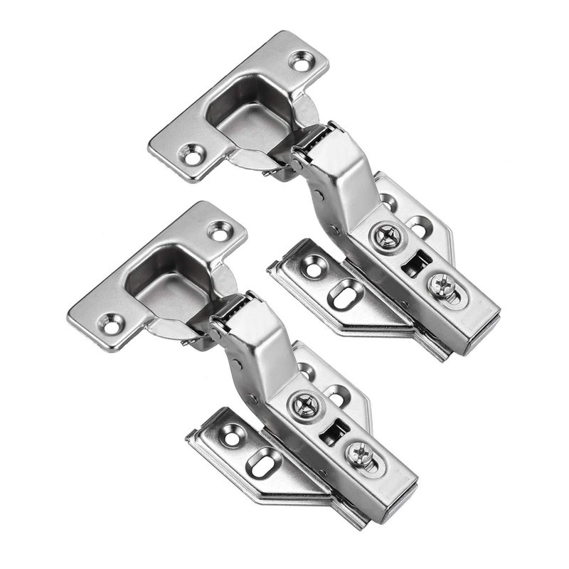 Luokim 4 Pack 2 Pairs Frameless Soft Close Inset Cabinet Hinges European Cabinet Door Hinges 35mm Cup Concealed Kitchen Cabinet Hinges - Image 2