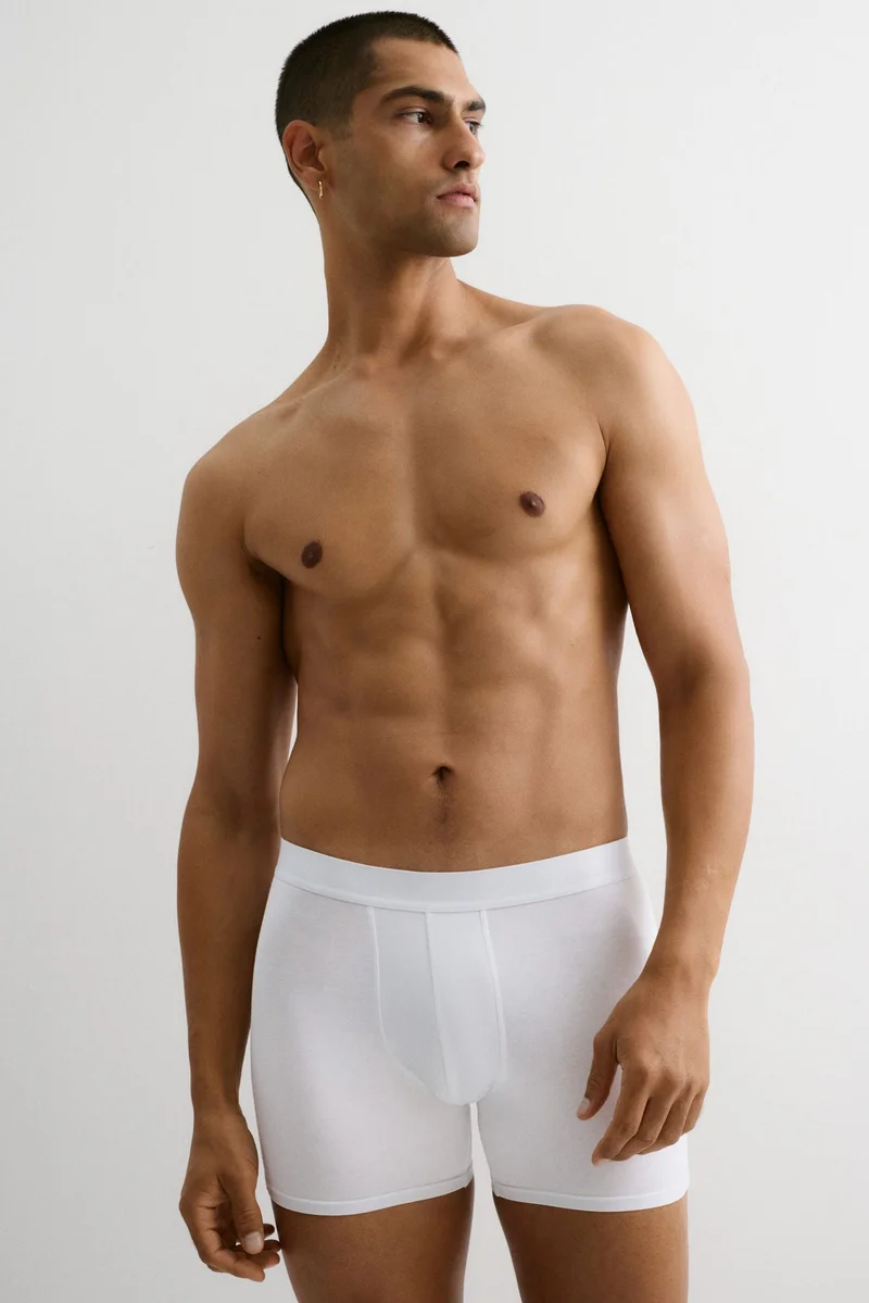 اتش اند ام سروال داخلي تانك بطول متوسط من القطن - عبوة 5 قطع