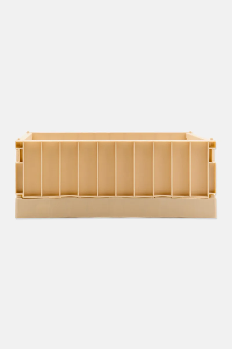 Muy Mucho Small Foldable Storage Box 22 H x 15  L x 2 W cm, Beige
