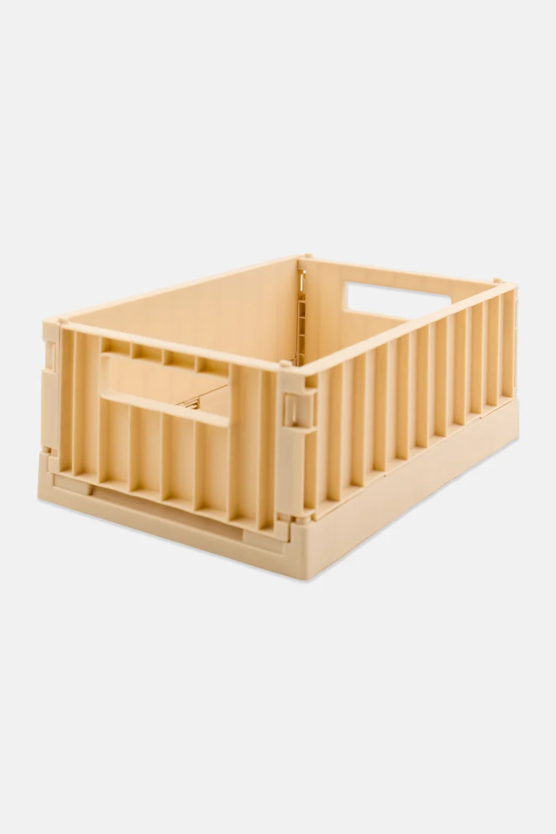 Muy Mucho Small Foldable Storage Box 22 H x 15  L x 2 W cm, Beige