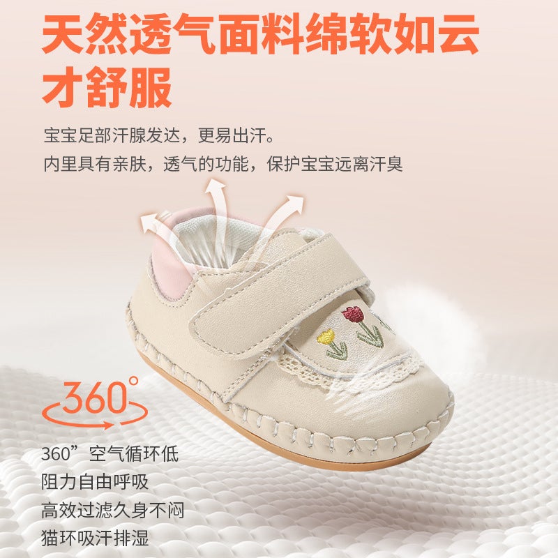 New Soft Sole One Year Old Baby Toddler Shoes Princess 6-12 Months Baby Girl Baby Shoes Autumn - Image 3