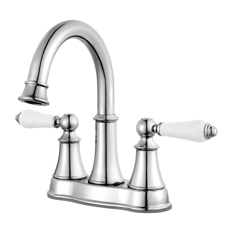 Pfister Courant Bathroom Sink Faucet 4Inch Centerset 2Handle 3Hole Polished Chrome Finish LF048COPC