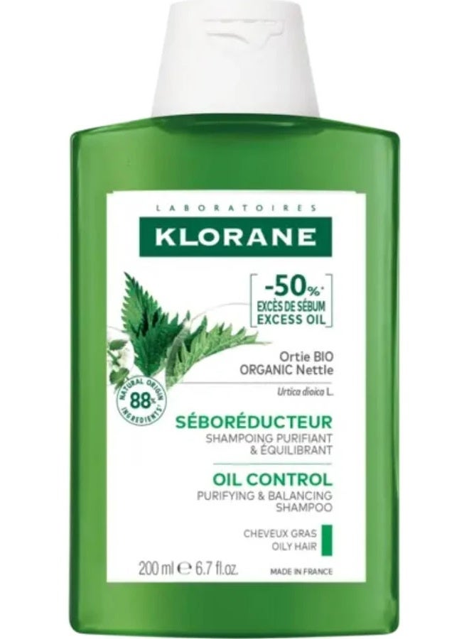 Klorane Oil Control Shampoo with Nettle 200ml - Image 1