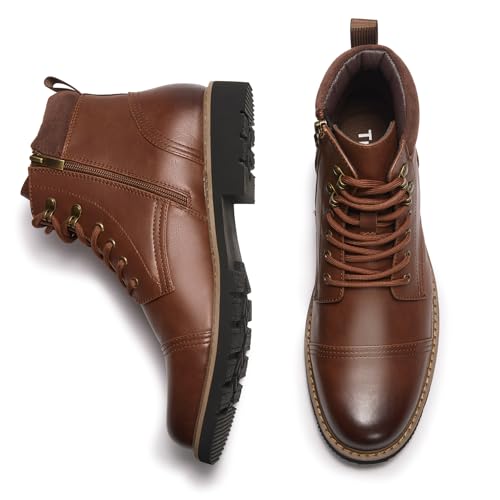 TruVeld Mens Boots Casual Brown Boots Zipper Chukka Boots for Men Botas para Hombre - Image 5