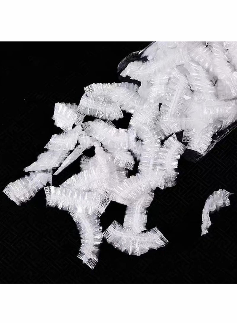 Y&D 200pcs Waterproof Earmuffs Caps, Clear Earmuffs, Disposable Plastic for Hair Dye Shower Bath Home Hotel Spa Salon Treatment  - Image 5