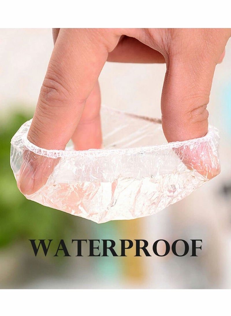 Y&D 200pcs Waterproof Earmuffs Caps, Clear Earmuffs, Disposable Plastic for Hair Dye Shower Bath Home Hotel Spa Salon Treatment  - Image 3