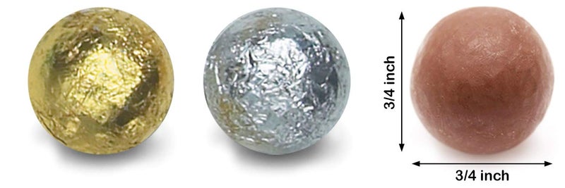 Madelaine Premium Christmas Solid Milk Chocolate Balls - Individually Wrapped in Gold and Silver Italian Foils - Holiday Candy 8 Oz - Image 4