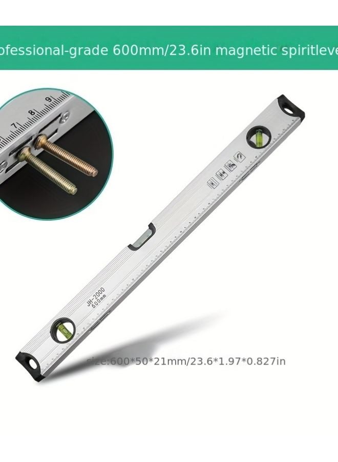 Yellow 300mm Magnetic Aluminum Alloy Level Tool For DIY Measuring Tasks - Image 4