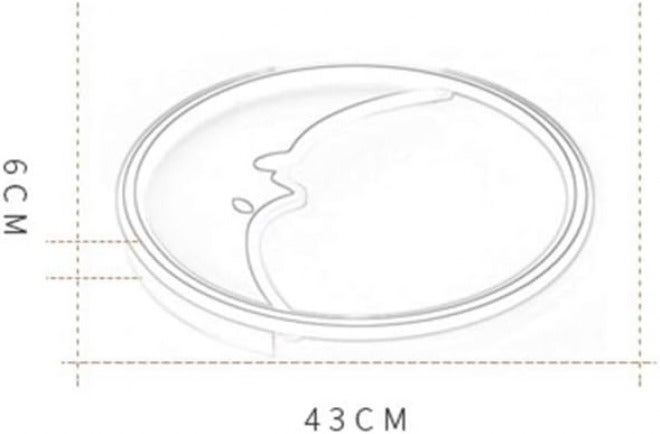 43W LED Moon Smile White Acrylic Ceiling Bedroom Children's Room Nursery Diameter 43 6 cm Creative Modern Nordic (Colour: White Light) - Image 4
