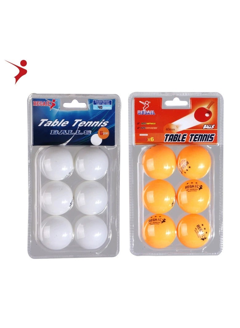 REGAIL 12Pcs Table Tennis Set White/Yellow  - Image 1