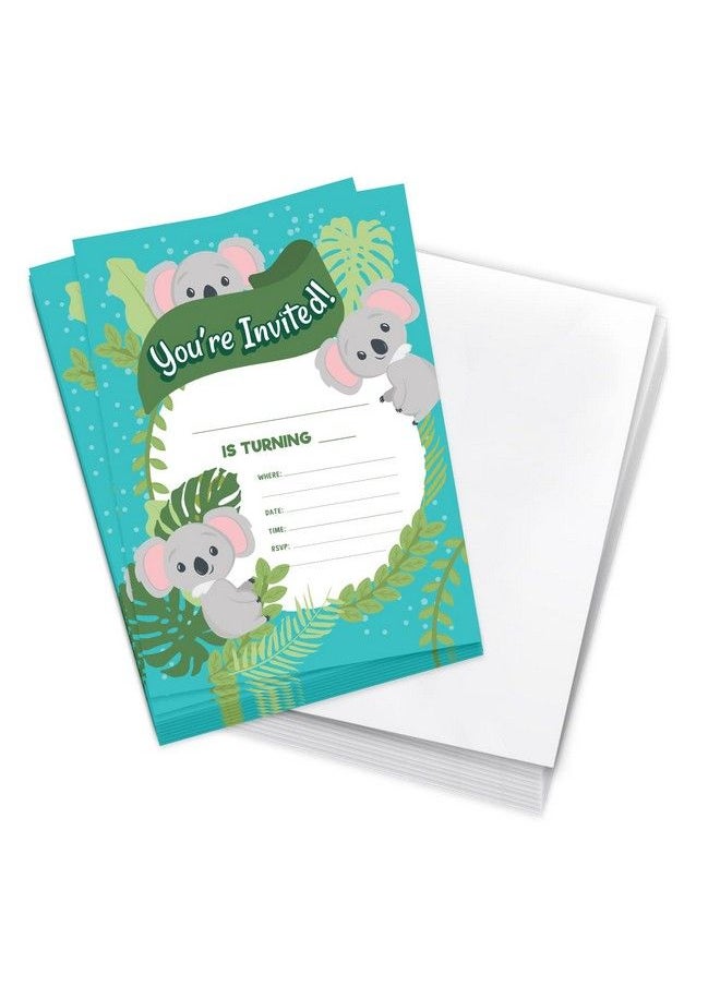 Koala Style 2 Happy Birthday Invitations Invite Cards (10 Count) With Envelopes Boys Girls Kids Party (10Ct) - pzsku/Z751A086E6B0D257A4D5CZ/45/_/1692272146/2a79f76d-706d-4b47-82d0-fc2fda394ba5