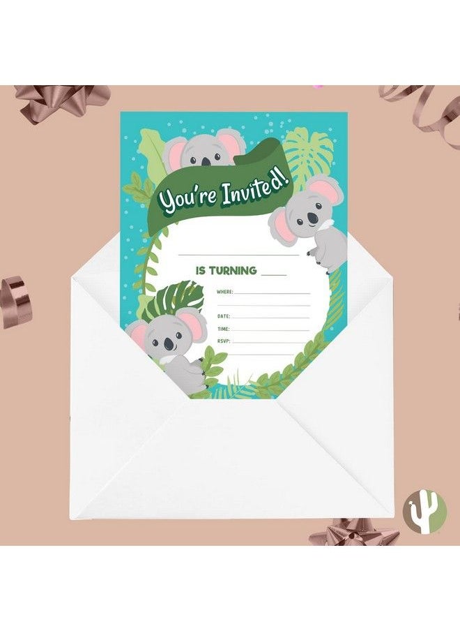 Koala Style 2 Happy Birthday Invitations Invite Cards (10 Count) With Envelopes Boys Girls Kids Party (10Ct) - pzsku/Z751A086E6B0D257A4D5CZ/45/_/1692272152/bb208952-4227-4727-a0fa-11a18a7d4a09