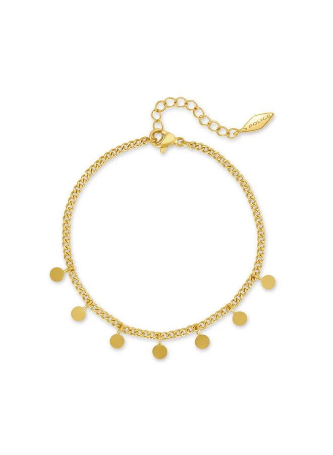 Lunara Yellow Gold Plated Stainless Steel Charm Bracelet for Women
