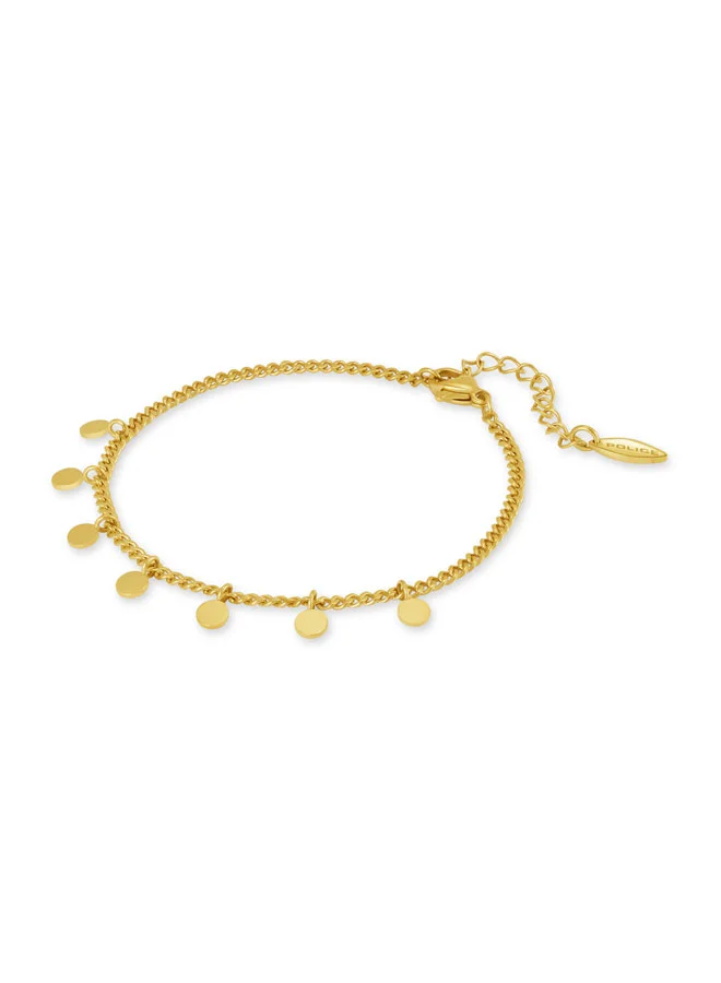 POLICE Lunara Yellow Gold Plated Stainless Steel Charm Bracelet for Women